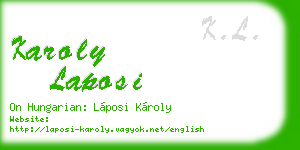 karoly laposi business card